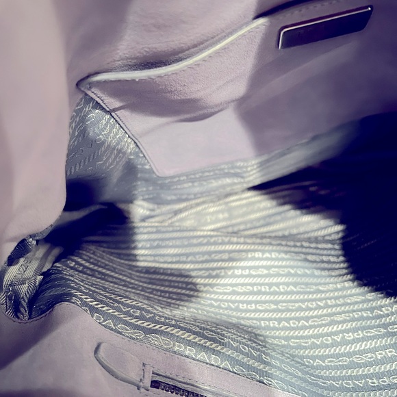 Prada Hand Bag Blue Suede Leather 2443256 - Picture 7 of 16